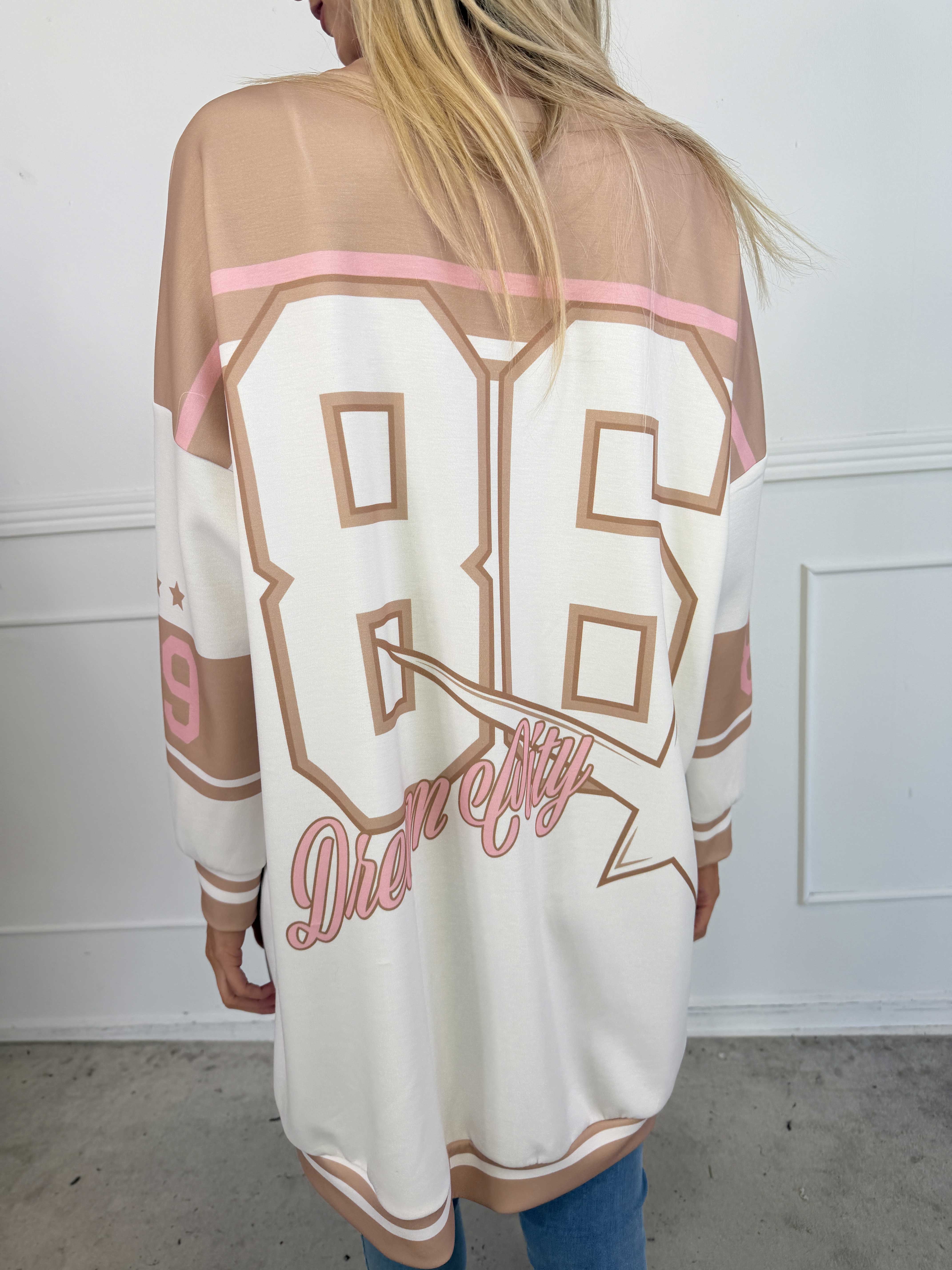 Rosaria - Joggingklänning med New York-motiv på bröstet